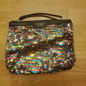 Victoria Secret Hand Bag With Color Changing Sequins. Never Used!!